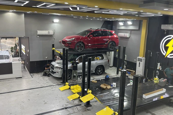 Customized car parking lift helps Kuwait car center expand capacity efficiently